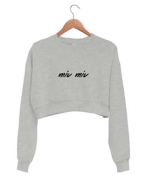 Tisho - Miu miu Kadın Crop Sweatshirt