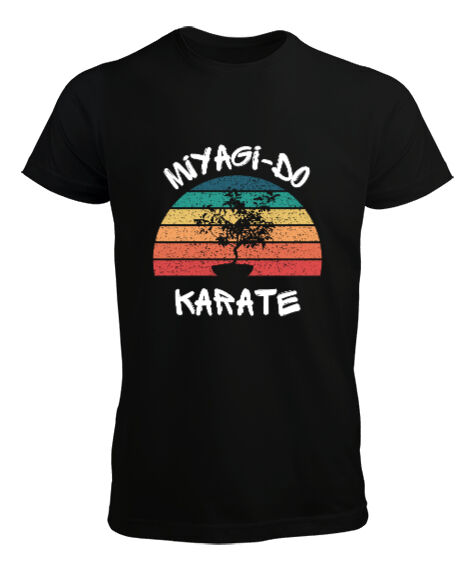 Tisho - Miyagi-Do Karate Kid Bonsai Siyah Erkek Tişört