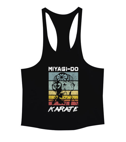 Tisho - Miyagi-Do Karate Master Karate Kid Siyah Erkek Tank Top Atlet