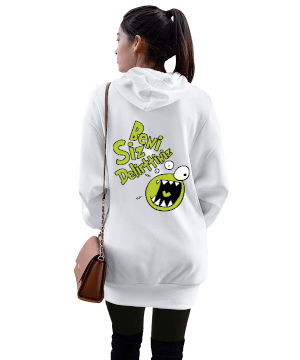 mizah komik Kadın Uzun Hoodie Kapüşonlu Sweatshirt - Thumbnail