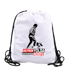 M.K. Atatürk Baskılı Büzgülü Spor Çanta - Tisho