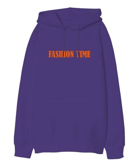 Tisho - Moda Zamanı Oversize Unisex Kapüşonlu Sweatshirt
