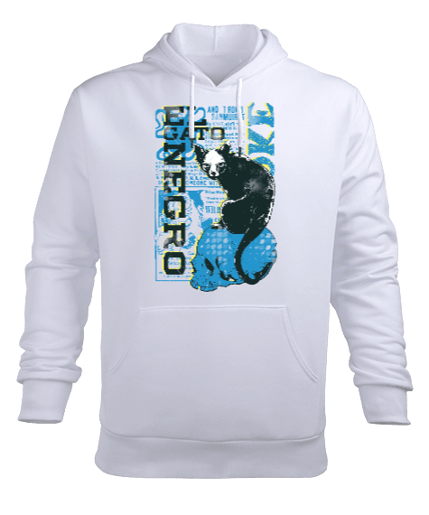 Tisho - Modabat Özel Tasarım Beyaz Sweatshirt hoodie Erkek Kapüşonlu Hoodie Sweatshirt