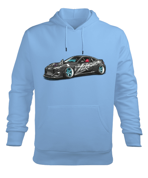 Tisho - Modifiye araba baskılı Erkek Kapüşonlu Hoodie Sweatshirt