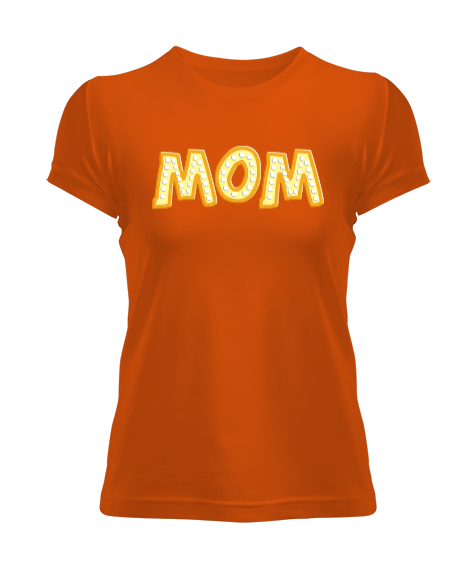Tisho - Mom - Anne Turuncu Kadın Tişört