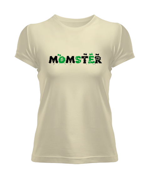 Tisho - Momster - Anne - Halloween Krem Kadın Tişört