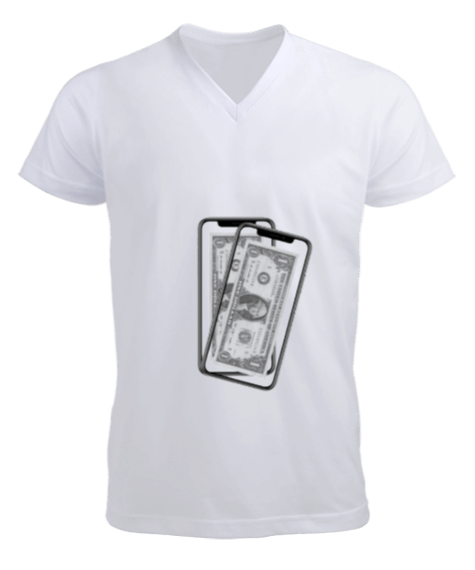 Tisho - Money Erkek Kısa Kol V Yaka Tişört