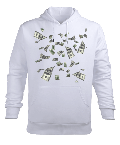 Tisho - Money Rain Erkek Kapüşonlu Hoodie Sweatshirt