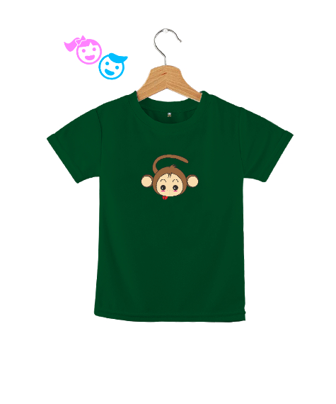 Tisho - Monkey Çimen Yeşili Çocuk Unisex