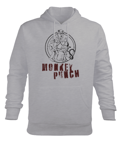 Monkey Punch Erkek Kapüşonlu Hoodie Sweatshirt