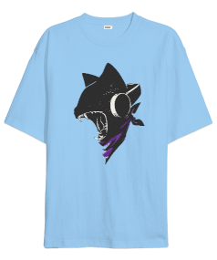 Tisho - Monster Cat Tasarım Baskılı Oversize Unisex Tişört