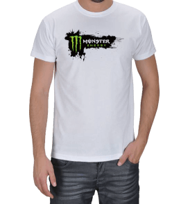 Tisho - Monster Energy Logolu Erkek Tişört