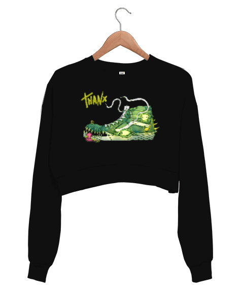 Tisho - Monster Shoe Kadın Crop Sweatshirt