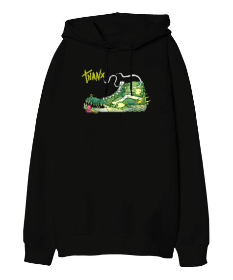 Tisho - Monster Shoe Oversize Unisex Kapüşonlu Sweatshirt