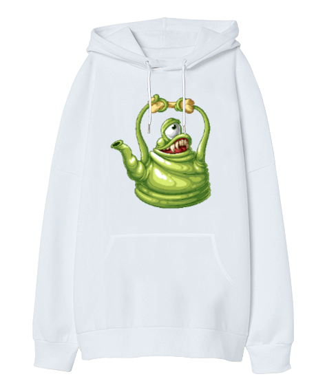 Tisho - Monster Teapot Oversize Unisex Kapüşonlu Sweatshirt
