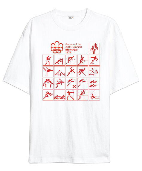 Tisho - Montreal 1976 - Bu Yaz Neredeydim - Beyaz Oversize Unisex Tişört