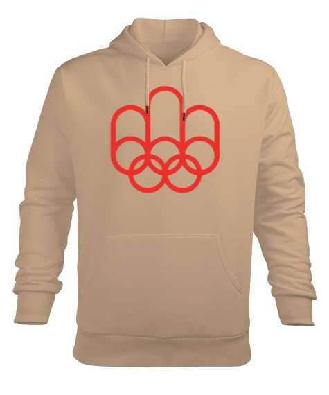 Tisho - Montreal 1976 Camel Erkek Kapüşonlu Hoodie Sweatshirt