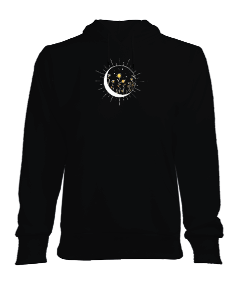 Tisho - Moon flower Kadın Kapşonlu Hoodie Sweatshirt