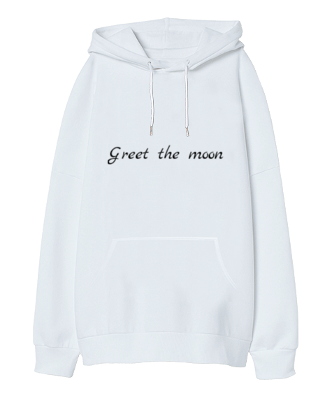 Tisho - Moon Oversize Unisex Kapüşonlu Sweatshirt