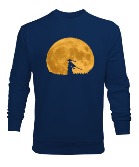 Tisho - Moon Samurai Lacivert Erkek Sweatshirt