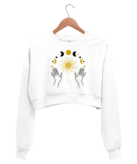 Tisho - Moon Spell Kadın Crop Sweatshirt