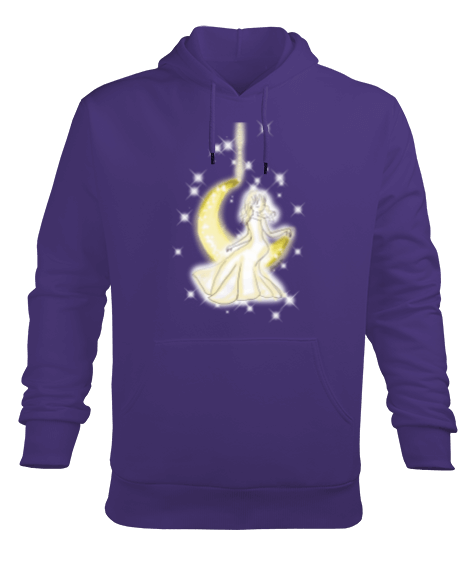 Tisho - Moon Spirit Girl Erkek Kapüşonlu Hoodie Sweatshirt