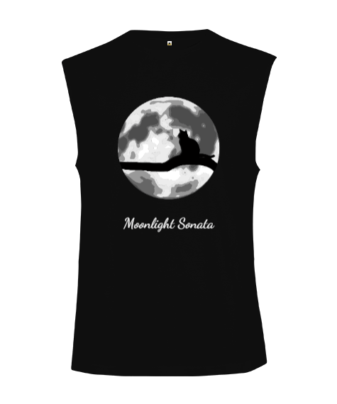 Tisho - Moonlight Sonata Unisex Kolsuz Tişört Kesik Kol Unisex Tişört