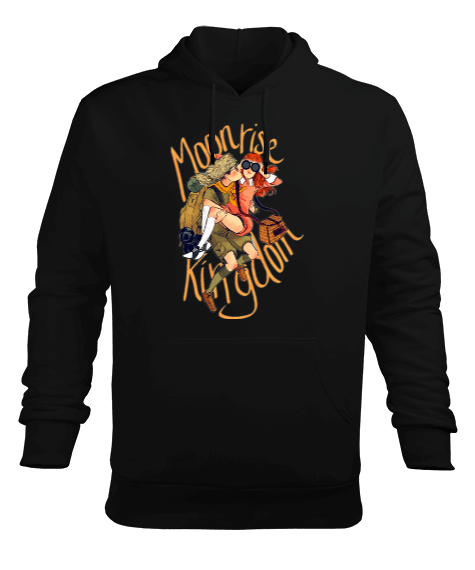 Tisho - Moonrise Kingdom Couple Tasarım Baskılı Erkek Kapüşonlu Hoodie Sweatshirt