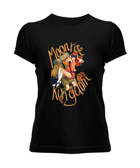 Tisho - Moonrise Kingdom Couple Tasarım Baskılı Kadın Tişört