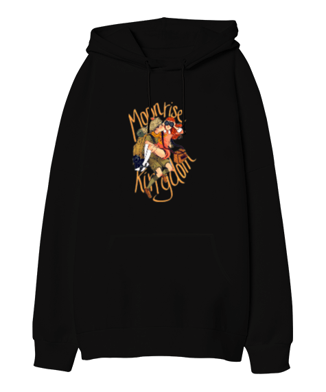 Tisho - Moonrise Kingdom Couple Tasarım Baskılı Oversize Unisex Kapüşonlu Sweatshirt