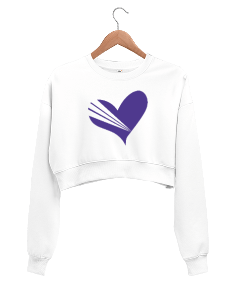 Tisho - Mor Kalp Kadın Crop Sweatshirt