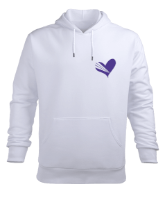 Mor Kalpli Sweatshirt Erkek Kapüşonlu Hoodie Sweatshirt - Tisho