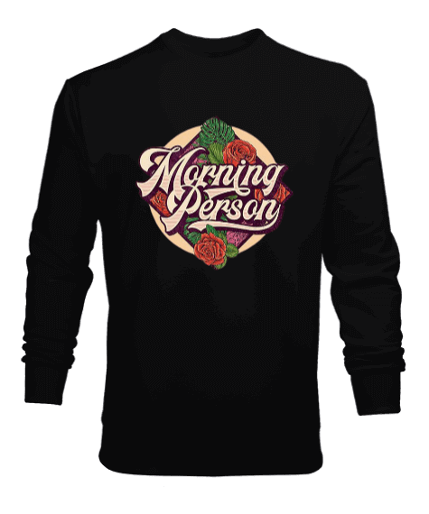 Tisho - Morning Person Vintage Erkek Sweatshirt