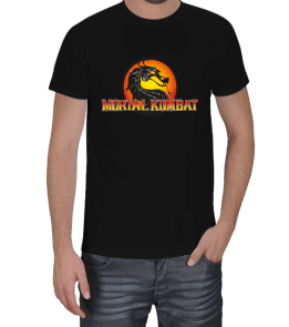 Mortal Kombat Logo Erkek Tişört - Thumbnail