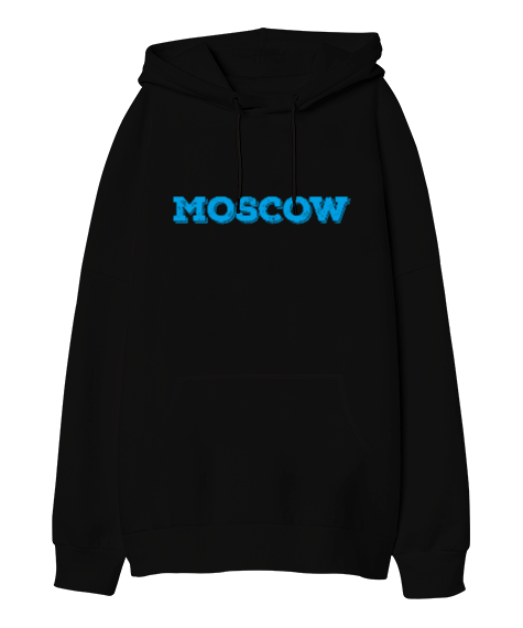 Tisho - Moscow Oversize Unisex Kapüşonlu Sweatshirt