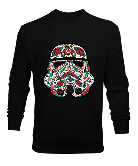 Tisho - Motifli Darth Vader Star Wars Baskılı Erkek Sweatshirt