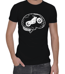 Tisho - Moto Brain Erkek Regular Kesim Tişört