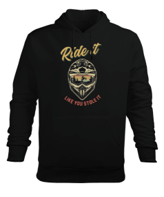 Tisho - Motocross, cross Tasarım Baskılı Erkek Kapüşonlu Hoodie Sweatshirt