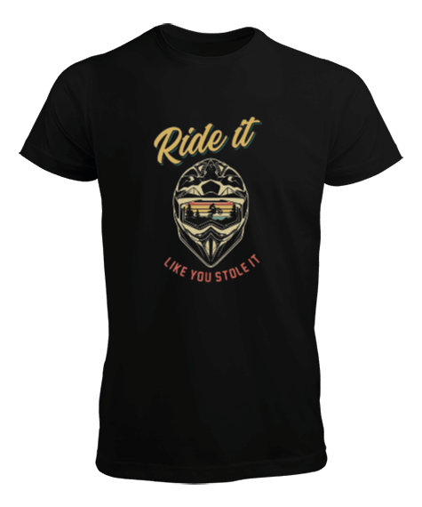 Tisho - Motocross, cross Tasarım Baskılı Erkek Tişört