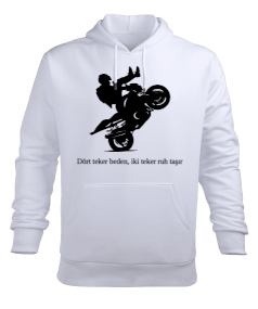 Tisho - Motorculara Özel Erkek Kapüşonlu Hoodie Sweatshirt