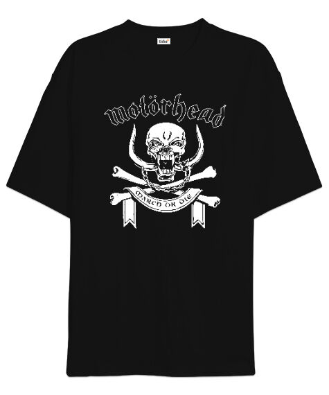 Tisho - Motörhead Blu1 Siyah Oversize Unisex Tişört