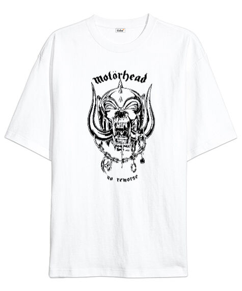 Tisho - Motörhead Blu2 Beyaz Oversize Unisex Tişört