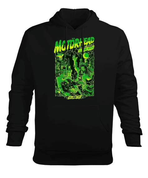 Tisho - MOTÖRHEAD ROCK Tasarım Baskılı Erkek Kapüşonlu Hoodie Sweatshirt