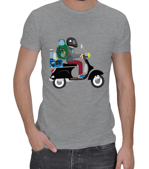 Tisho - Motorlu Kampçı Erkek Regular Kesim Tişört