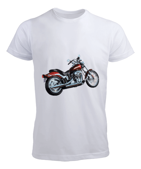 Tisho - motosiklet desenli erkek t-shirt Erkek Tişört