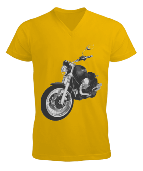 Tisho - Motosiklet Erkek Kısa Kol V Yaka Tişört