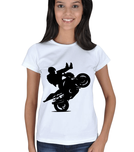 Motosiklet Tişört Kadın Tişört