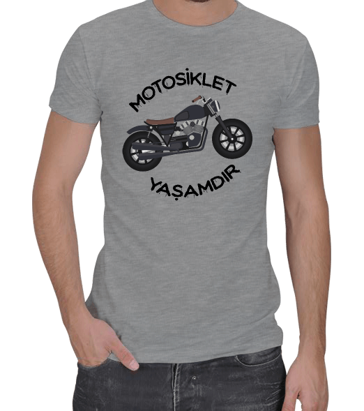 Tisho - Motosiklet yaşamdır Erkek Regular Kesim Tişört