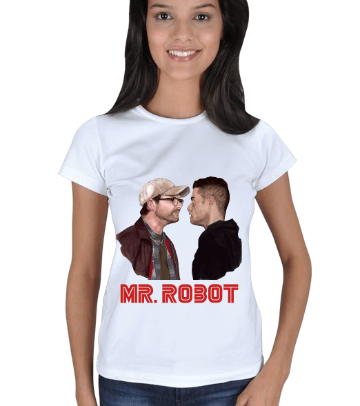 Tisho - Mr. Robot FaceToFace Kadın T-shirt Kadın Tişört