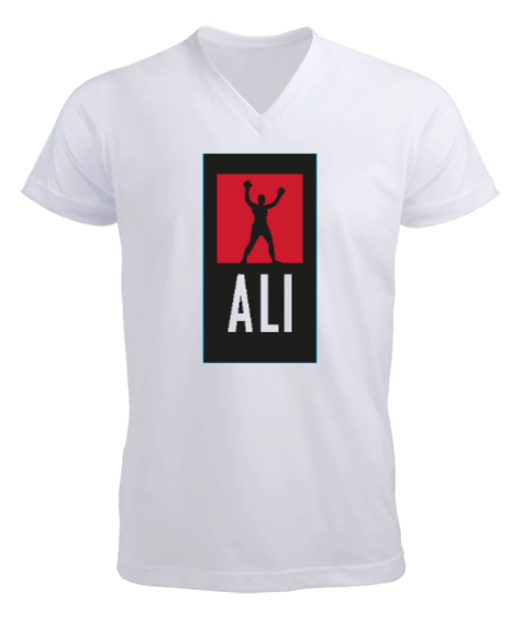 Tisho - Muhammed Ali V1 Erkek Kısa Kol V Yaka Tişört